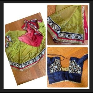 NEW saree with blouse ombré effect on Palla